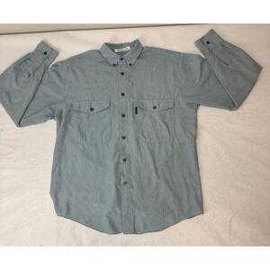 Vintage Y2K 90s Silver Label Levi's Men's Button Up Shirt Locker Loop Logo Small